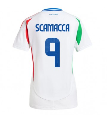 Italien Gianluca Scamacca #9 Replika Udebanetrøje Dame EM 2024 Kortærmet